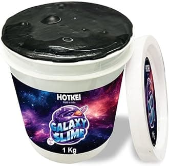 HOTKEI (1 Kg) Black Galaxy Slime for Kids DIY Fruit Scented Metallic Magic Toy Slimy Slime Gel Jelly Putty Art Toys Birthday Gift Box for Boys Girls 3 to 10 Years