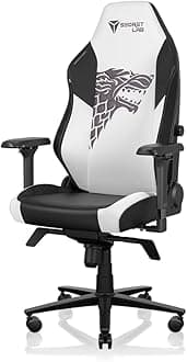 SecretlabTitan Evo House Stark Gaming Chair - Reclining - Ergonomic & Comfortable Computer Chair with 4D Armrests - Magnetic Head Pillow & 4-Way Lumbar Support - Black/White - Leatherette