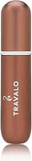 Travalo Classic HD Perfume Atomizer | Genie-S TSA Approved Travel Perfume Bottle Refillable | Reusable Airtight Easy-Fill Mini Pump Sprayer | Lightweight Elegant Design w/Volume Window | Cappuccino 0.17oz