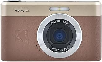KODAK Pixpro C1 - Ultra Compact Digital Camera | 13MP BSI CMOS, 4X Zoom, 2.8" LCD Screen, LED Flash - Marron