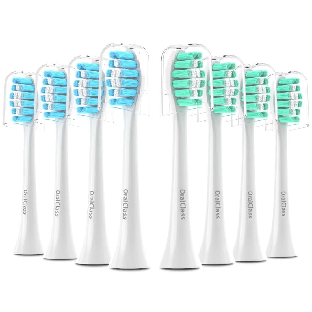 Replacement Toothbrush Heads Compatible with Sonicare Toothbrushes, Medium Soft Electric Brush Head Refills for Philips Sonic Care Click on Handles 4100 5100 HX6250 C G W 2 3 Series, 8 Pack