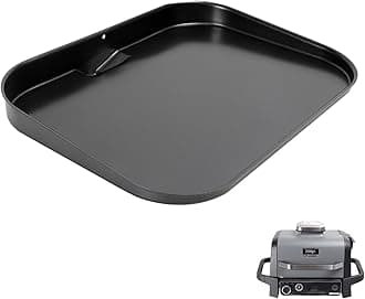 OG701 Grill Griddle Plate Pan XSKGRDPLT for Ninja Woodfire OG700 Series, Heavy-Duty Non-Stick Griddle Pan with Oil Hole, Ninja Grill Flat Top Griddle Plate Accessories