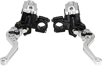 ZSDTRP 7/8" 22mm CNC Hydraulic Brake Clutch Lever Master Double Pump (Silver)