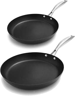 Scanpan PRO IQ 2 Piece Nonstick Fry Pan Set, Black