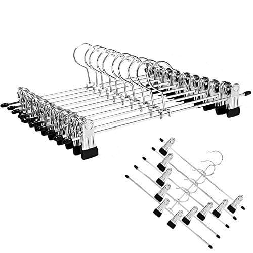 YCLOVE20 Pack Laundry Hook Boot Clips Hanger Clips Hold Hanging Clothes Pins Hooks Portable Stainless Steel Home Travel Hangers Clips Heavy Duty Closet Organizer Hangers (12 Pack Pants Hangers)