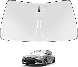 Front Windshield Sun Shade Foldable Sunshade Protector Custom Fit 2021 2020 2019 2018 Toyota Camry LE XLE Hybrid SE XSE Sedan Accessories 2021 Upgrade