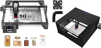 LONGER RAY5 10W Laser Engraver and Cutter+Laser Engraver Enclosure with Vent