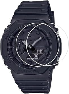 for Casio GA-2100 Screen Protector, 9H Hardness Tempered Glass Screen Protector for Casio GA-2100 with Anti-Fingerprint Bubble-Free Crystal Clear (2 Pack)