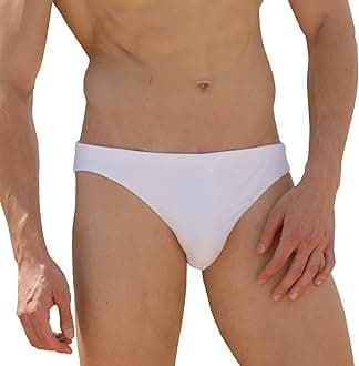 Mens solid swim briefs