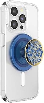 Phone Grip Compatible with MagSafe, Phone Holder, Wireless Charging Compatible - Lace Blue Vermeer