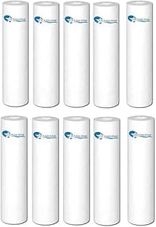 OCEAN STAR TECHNOLOGIES -Spun Filter Candle For Ro Water Purifiers Pack Of-(10),Ensuring Clean,Safe,&Pure Drinking Water,Filter Housing Of All Water Purifier,Pp Spun Cartridge Pre Filter(White)