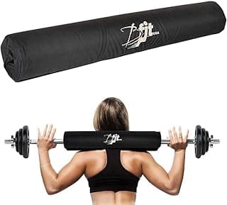 - Extra Thick Barbell Squat Pad for Weight Lifting, Cross fit, Power lifting, Hip Thrusts, Lunges - Barbell Neck Pad and Shoulder Support for Olympic or Standard Bars (17 Inches, Black)