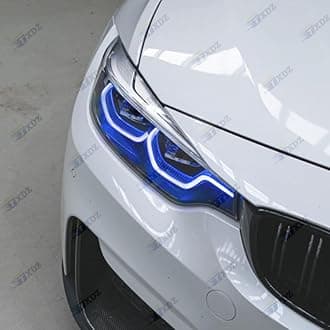 Yellow DRL Modules For 2018-2020 B-MW F80 M3 F32 F82 M4 F36 LCI 425d 430d 430dX 430i 430iX 435dX 440i 440iX Adaptive Headlight, Angel Eye, 63117493229, 63117493230 (Blue)