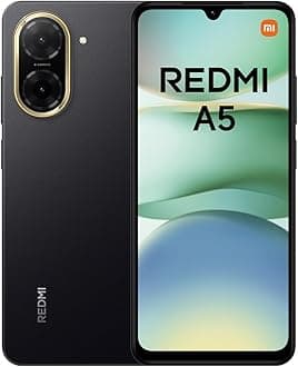 XIAOMI Redmi A5 Smartphone – 4GB+128GB, 6.52" HD+ Display, 5000mAh Battery, Android 13 Go Edition, Dual SIM – Black