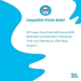 Inkjello Ink Cartridge For Printer, Compatible With HP Tango Envy Photo 6200 6220 6230 6230 wifi 6232 6234 7100 7130 7134 7800 7830 7834 Tango X 303XL (Black/Tri-Colour 2-Pack)