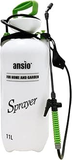 ANSIO® Garden Sprayer 11 litre Pressure Sprayer Pump Action, Weed Killer,Water Pump Sprayer, Ideal with Pesticides, Insecticides, Fungicides - Sprayer with Fiber Glass Lance