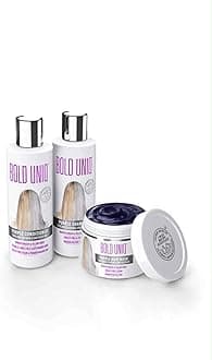 Purple Shampoo, Conditioner & Mask Trio Gift Set. Removes Brassy Yellow Tones. Lightens Blonde, Platinum, Ash, Silver & Grays. Paraben & Sulphate Free. PETA Approved Cruelty-free and 100% Vegan.