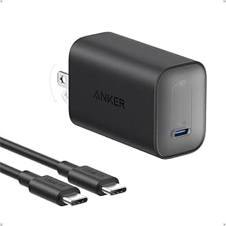 Anker Nano Charger, 100W Foldable Type C Charger for iPhone 17 Series, and All USB C Devices, 6FT USB-C Cable Included, Compatible with MagSafe