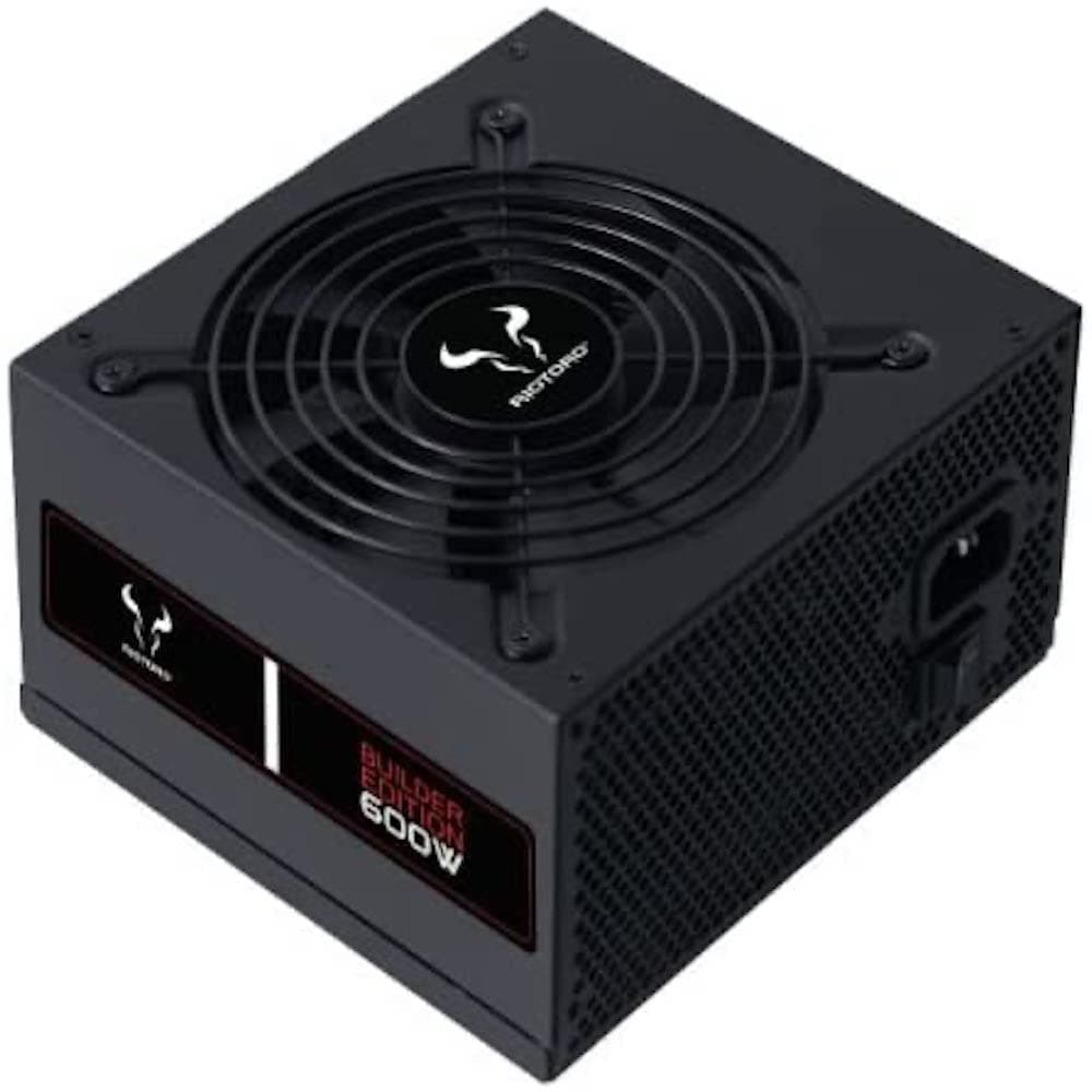 RIOTORO 600 W 80 Plus Builder Edition PC Power Supply - Black