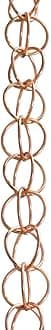 Monarch Rain Chains Ring Rain Chain Downspout Replacement Downspout for Gutters, 3 Feet Length Rain Chain Extension, Pure Copper