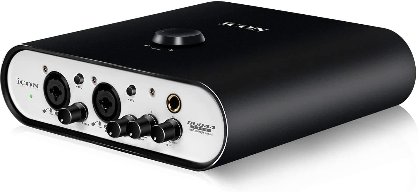 Icon Pro Audio Duo 44 Live USB Audio Interface with Mobile Streaming Capabilities, (2 mic preamps)