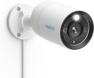 Reolink Security Camera, PoE Power Supply, 12 MP, Color Night Vision, Wired Connection, Outdoor Camera, H.265 Surveillance Camera, IP Camera, Two-Way Calls, 24-Hour Continuous Recording, Remote Monitoring, App Alert Notifications, Reolink NVR Recorder, People/Vehicle/Animal Detection, Sensor Light, Sound and Light Threat, Smartphone/PC Linkage, Time-Lapse Function, IP67 Waterproof All Metal RLC- 1212A