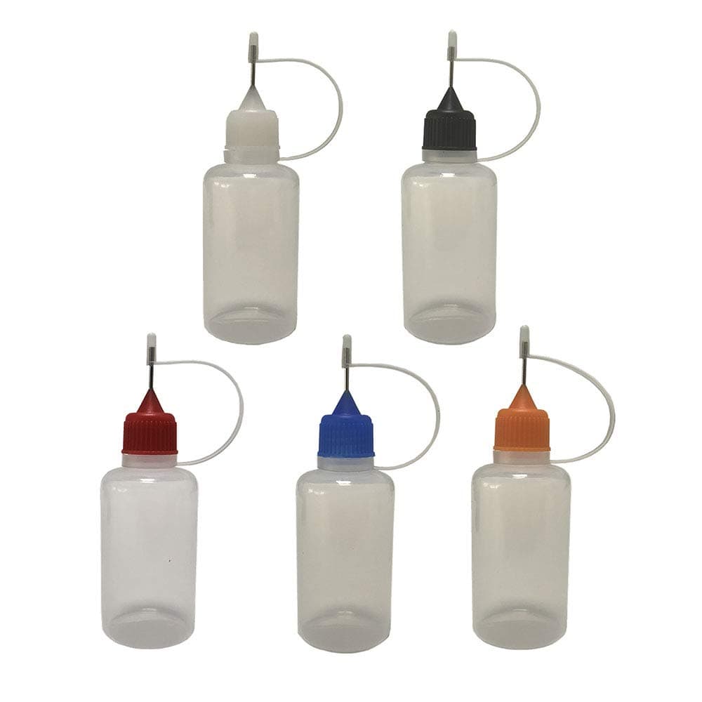 (30 Pack, 30ml, Multi Color Caps) Needle Bottle dropper bottle eliquid bottle liquid bottle squeeze bottle Steel Needle TIP Dropper Bottles