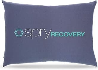 Spry Recovery Pillow Supportive Contouring Pillow with Adaptive Flo-Form Technology Great for Neck and Back Pain (Blue)