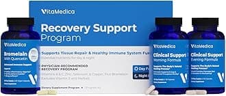 Clinical-Grade Post Surgery Recovery Support Supplement Program, Comprehensive, Physician-Designed Formulation to Support Healing with Vitamins, Minerals, Antioxidants, Bromelain and Quercetin
