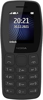 Nokia 105 Classic | Single SIM Keypad Phone with Built-in UPI Payments, Long-Lasting Battery, Wireless FM Radio, Without Charger| 1 Year Replacement Guarantee | Charcoal