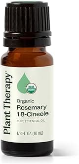 Plant Therapy Rosemary Organic Essential Oil | 100% Pure, USDA Certified Organic, Undiluted, Natural Aromatherapy, Therapeutic Grade | 10 Milliliter (⅓ Ounce)