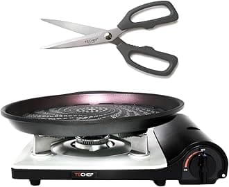 TECHEF - Stovetop Korean BBQ Non-Stick Grill Pan with Agni Portable Gas Stove Burner, Made in Korea (AGGPCB)