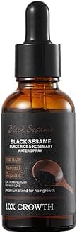 Black Sesame Hair Growth Serum, Black Sesame Black Rice & Rosemary Water Spray,Black Sesame Oil for Hair, Black Sesame Hair Serum (1pcs)