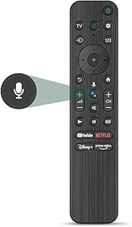 KPDP Remote Compatible with Sony Smart TVs – Original RMF-TX800P Model Replacement Remote for OLED QLED FHD Android Televisions with Google Assistant and Voice Command Feature Pairing Required