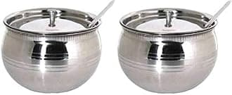 Wofier Stainless Steel Ghee Pot Set of 2- ( 250 ml)