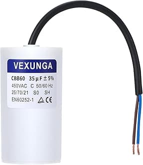 CBB60 SH 35uF/35MFD Capacitor 450VAC AC Motor Starting 50x92mm 50/60Hz With Cable
