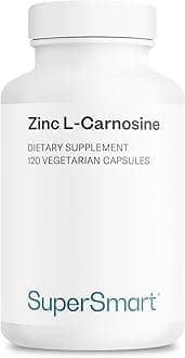 SuperSmart - Zinc L-Carnosine 75mg per Day (Well-Tolerated) - Zinc Carnosine Supplement | Non-GMO & Gluten Free - 120 Vegetarian Capsules