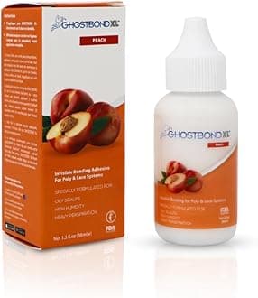 Pro Hair Labs - Ghostbond XL Peach - Full Head Bond For Poly & Lace | Wig Glue Hair Adhesive Specially Formulated For High Humidity, Heavy Perspiration, And Oily Scalps - 1.3oz