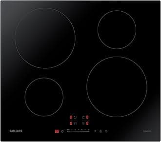 Samsung Induction Hob with 4 Cooking Zones, With Touch Control, Colour: Black, Material: Ceramic Glass, NZ64H37070K