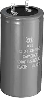 PATIKIL Motor Start Capacitor, CD60, 500uf 300V 50/60Hz, Aluminum Shell, Round Shape, Running Capacitor for Air Conditioners, Electric Motors