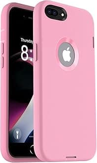 ORIbox for iPhone 8 Plus Case for iPhone 7 Plus Pink, [10 FT Military Grade Drop Protection], The Liquid Silicone Heavy Duty Shockproof Anti-Fall Case for iPhone 8 Plus/7 Plus,5.5 inch, Pink