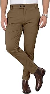Mehrang Men's Stretchable Stretchable Formal Pant Trousers | Stylish Slim Fit Men's Wear Trousers for Office or Party | Polycotton Knitted Fabric