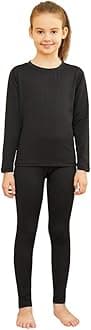 Girls Thermal Underwear Set Ultra Soft Fleece Lined Kids Long Johns Top Bottom Thermals Kids Base Layer Winter Warm