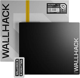 Wallhack SP-004A Black Glass Gaming Mouse Pad – 4th Gen Micro-Etched Surface, Medium Mousepad for Esports, Ultra-Fast Glide with Stopping Power, Tempered Glass, Durable & Portable, 15.4"x17.7" | Black
