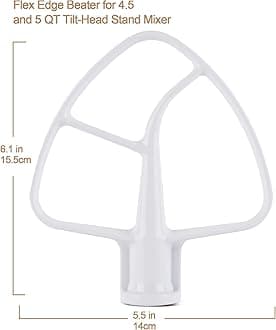 MEET JUICE K45B Coated Flat Beater, Compatible with KitchenAid Paddle for Mixer, KitchenAid Accessories and Attachments Fits for 4.5-5 Quart Tilt-Head Stand Mixer