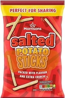 Salted Potato Sticks 150g, Precisely seasoned with salt to enhance the natural potato taste whilst maintaining the perfect flavour balance