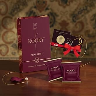 InstaEats NOOKY Mini Bites for Men and Women | Premium Mood-Uplifting Dark Chocolate and Free Saucy Scratch Card | Vegan & Gluten-Free Delight (Set of 1) 20g