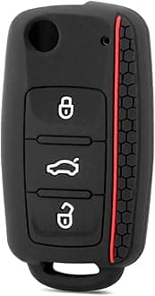 Key Fob Cover Silicone Keyless Remote Protector Sleeve Case Holder Compatible with VW Volkswagen Tiguan Golf Polo Jetta Passat