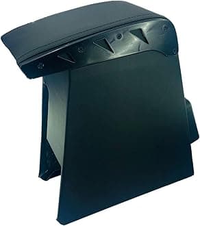 Pabla Enterprises Wooden Car Console/Armrest for Front Seats For Ford Aspire/Ford Freestyle/New Ford Figo 2018-2024 Models Full Black