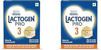 Lactogen Nestle Pro 3, Follow-Up Formula With Iron, Powder, Infant Whey Protein And Vitamins, After 12 Months Up To 18 Months, Bag-In-Box Pack, 800g (Pack of 2)
